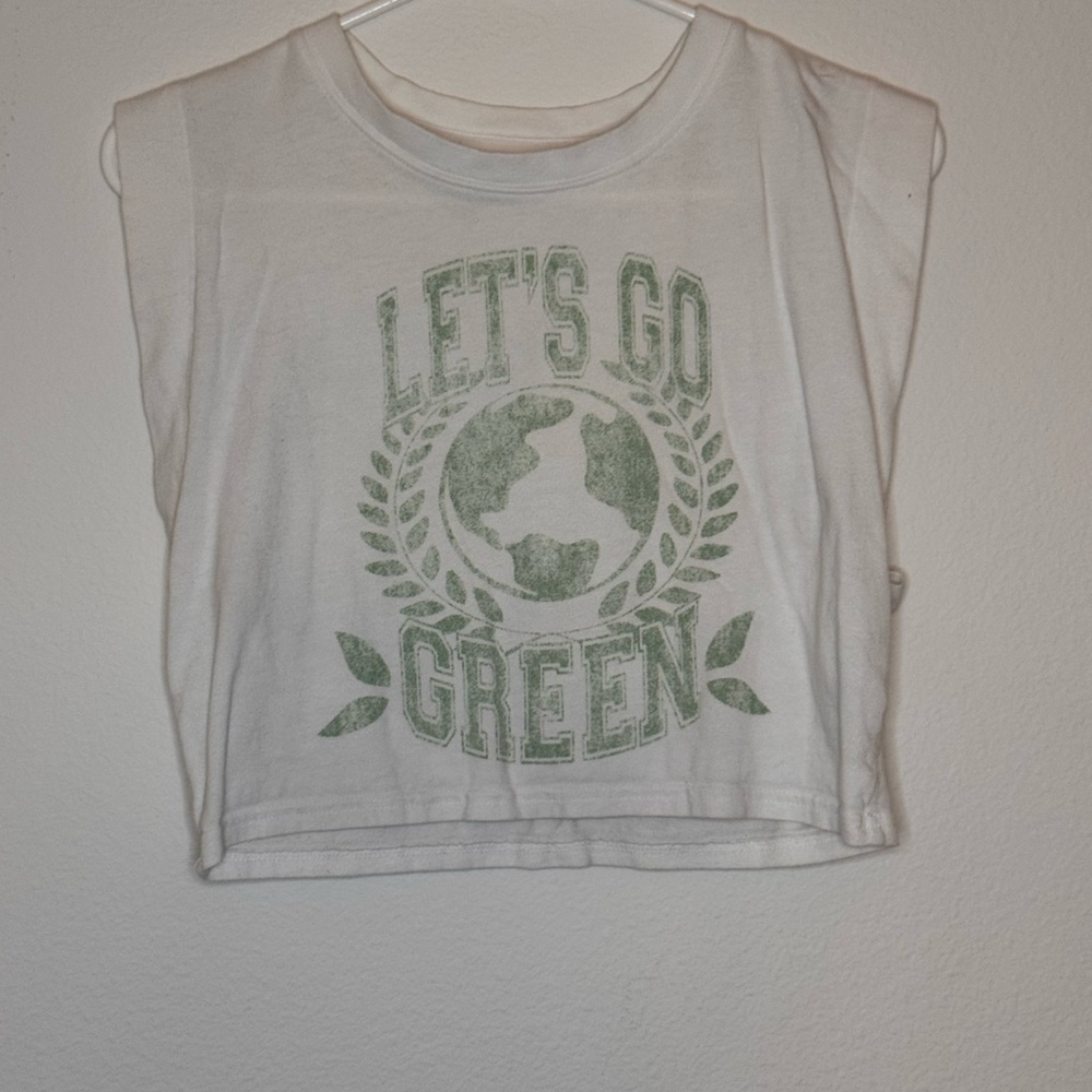 Let’s go green cut off white